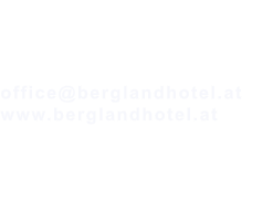 Rupertgasse 15 A-5020 Salzburg/Austria  tel +43 662 872318 office@berglandhotel.at www.berglandhotel.at   Salzburger Sparkasse AT78 2040 4005 0025 8111 BIC SBGSAT2S ATU62254517